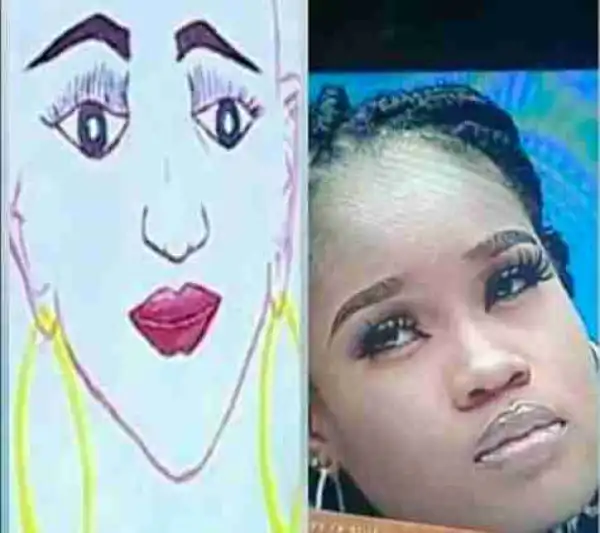 BBNaija: See How Tobi Drew Cee-C (Photo)